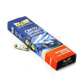 Лампа светодиодная "Маяк" 12V T11 (SV8,5-36) [4SMD 3528] RED 2300K 3.5Lm